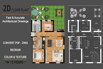 design and convert sketches to accurate 2d floor plans in cad fast