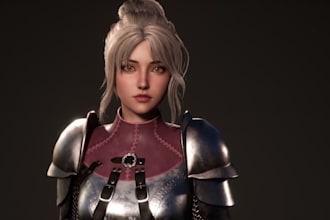 3d modular character, ue5 manny skeleton rig, game character 3d armor, metahuman