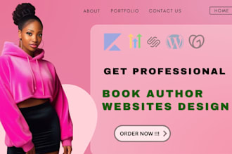 book author website design ebook landing page design course website