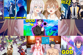design manga, manhwa and anime recap thumbnail for youtube