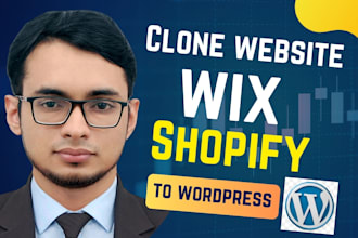 convert wix to wordpress or shopify to wordpress clone website with elementor