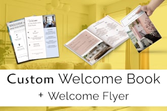create a custom welcome book, flyer, brochure for you airbnb or rental