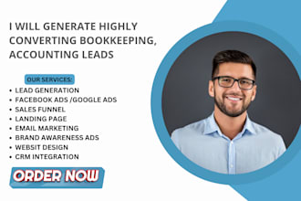 generate bookkeeping leads accounting, income tax leads bookkeeping landing page