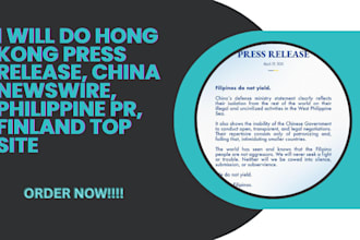 do hong kong press release, , china newswire, philippine PR, finland top site