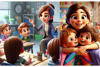 design childrens themed bible stories, 3d illustrations and christians books