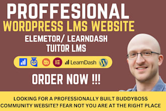 design or redesign responsive wordpress lms website using learndash, tutor lms