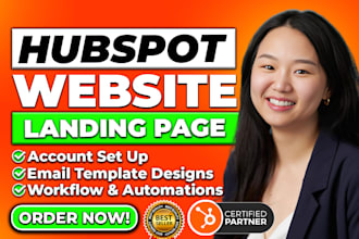 design or redesign hubspot landing page, hubspot website, hubspot campaign
