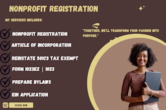 do non profit registration, apply for 501c3, reinstate revoked 501c3, ein, bylaw