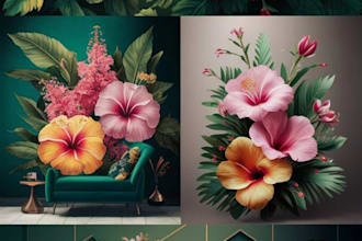 do a beautiful botanical or floral illustration