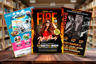 design osm event flyer, party, club, food, sports church flyer and poster