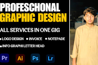 design profession invoice notepad business card letterhead and social media post