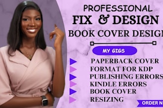 fix book cover, resize book cover, paperback book cover, harcover, amazon kdp