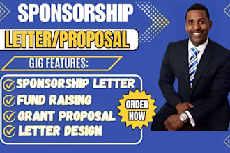design a professional sponsorship letter, proposal, business proposal and letter