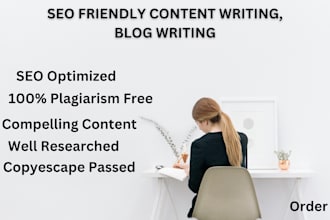 do SEO article writing, blog post, website content writing