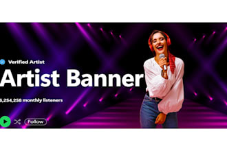 design a creative spotify banner for your artist profile