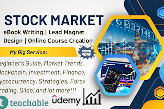 write business ebook, finance, stock market, investment, workbook, lead magnet