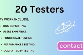 do 20 tester for your website and app