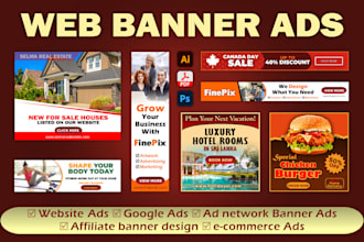 design 2 inspiring website banner ads, web display ads