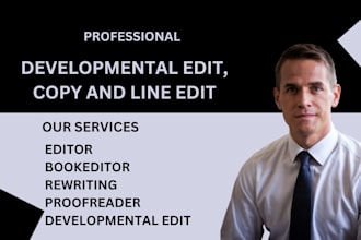 do developmental edit, copy and line edit for novel or e book, e book rewrite