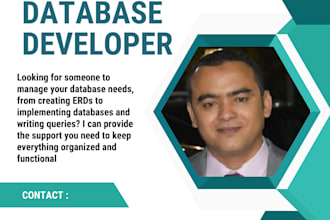 develop sql queries and manage databases on oracle, sql server, mysql, and mss