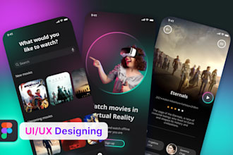do mobile ui ux and website ui ux design in figma and xd