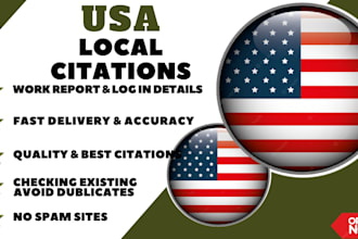 do 200 USA local citations and directory submission for local SEO