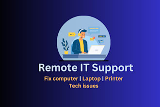 support PC laptop computer and printer problems remotely