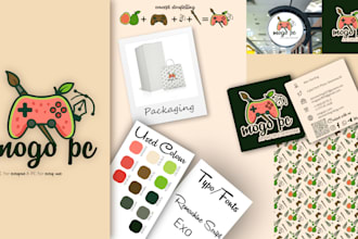design a minimal custom logo and brand kit for ecommerce or shopify store
