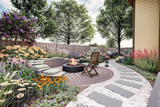 design your sustainable garden, patio, in 3d