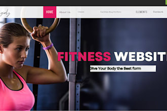 design fitness website gym website health and fitness website workout website