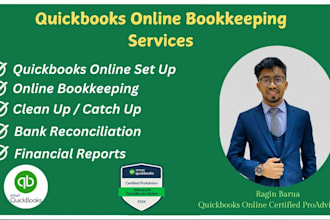 perform quickbooks setup, quickbooks clean up and quickbooks online bookkeeping