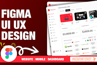 do website UI UX, dashboard UI, and mobile app ui ux design