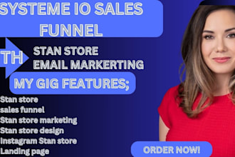 create systeme io sales funnel, setup stan store, stan store email marketing