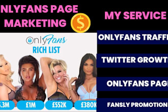do onlyfans promotion, fanvue, fansly, patreon page twitter marketing to growth
