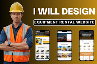 create construction and heavy equipment rentals website