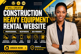 create construction and heavy equipment rentals website