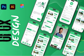 develop an easy to navigate app design UI UX using figma