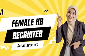 be your female hr recruiter consulting assistant or human resource specialist
