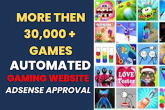 create online arcade games website for passive income or adsense approval