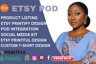 setup etsy pod store using printful printify etsy tshirt etsy print on demand