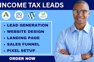 income tax leads mortgage leads finance website income tax website
