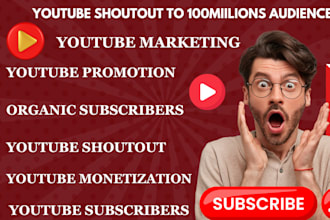 do USA youtube video promotion shoutout channel to 8m organic subscribers views