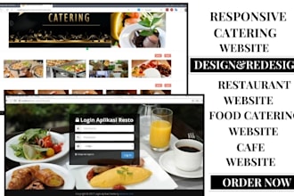 design unique catering website restaurant website bakery website food website