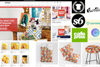 set up and design your pod store on teepublic, society6, and more
