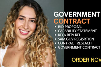 write government contract rfp bid proposal capability statement