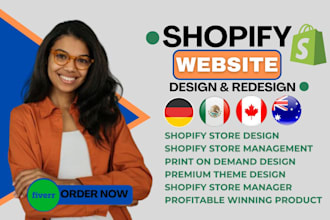 design and redesign mexico german australia shopify website build canada website