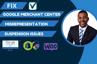 fix, setup google merchant suspension, gtin, misrepresentation, shopify ads