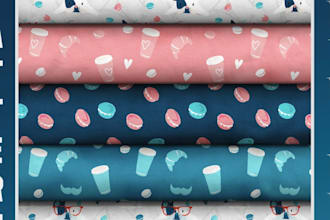 create unique seamless pattern designs for fabric and prints