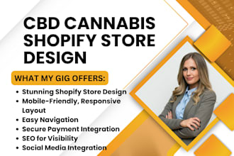 design high converting cdb shopify store cannabis  store hemp vape website