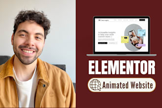 build your business website in elementor and wordpress with animations